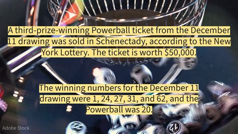 $50K Powerball ticket sold at Schenectady Stewart's